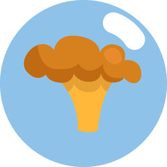 Sticker - Summer mushroom, illustration, vector on white background.