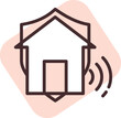Smart home security, illustration, vector on white background.