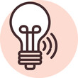 Smart home lightbulb, illustration, vector on white background.