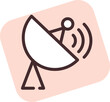 Smart house satellite, illustration, vector on white background.