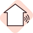 Smart house ventilation, illustration, vector on white background.
