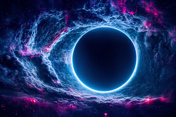 Wall Mural - a mysterious circular gateway into realms unknown, generative ai