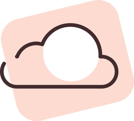 Sticker - UI Cloud, illustration, vector on white background.