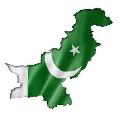 Pakistani flag map