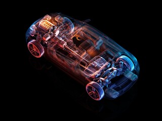 Poster - Transparent model cars.
