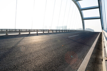 Canvas Print - Modern bridge pavement of city