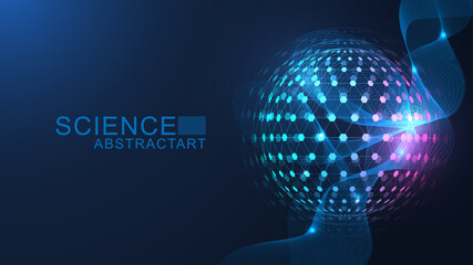 Wall Mural - quantum computing. quantum processing. artificial intelligence quantum computer technology concept. 