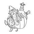 © Graphichousedesign - Chibi sleeping witch