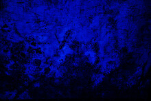 Scary Dark Blue Grunge Wall Concrete Cement Texture Background