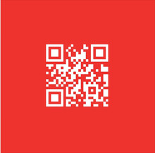 A Qr Code Way To Project The Swiss Flag. Generated With  Qrencode  On Ubuntu, Isolated On Transparent Background.
