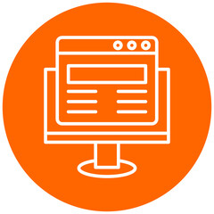 Sticker - Computer Website Icon Style