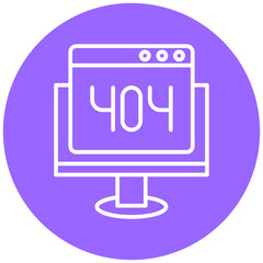 Wall Mural - 404 error icon style