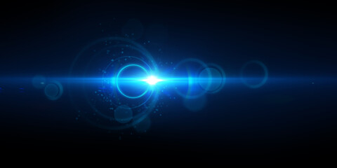 Wall Mural - lens flare glowing spark light effect. laser beams, horizontal light rays. beautiful light flares. g