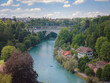 travel to Bern, Switzerland in summer. View of the river Aare.