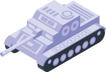 Battle tank icon isometric vector. Military army. War vehicle