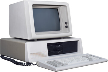 Wall Mural - retro isolated pc