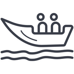 Canvas Print - Boat Vector Icon