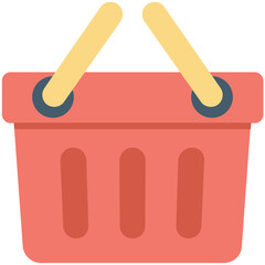 Sticker - Shopping Basket Colored Vector Icon