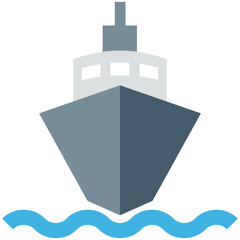 Wall Mural - Ship Colored Vector Icon