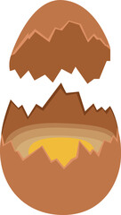 Poster - Broken egg. Cracked fresh cooking ingredient icon