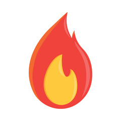 Canvas Print - fire isolated icon