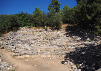 Wall Mural - Ancient theater ruins of Phaselis Ancient City in Antalya, Türkiye.   
