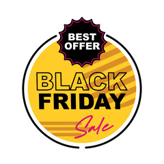 Sticker - black friday best offer, badge