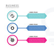 © Rasarin - Connecting Steps business Infographic Template with 3 Elements