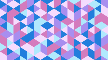 Wall Mural - abstract background of geometric triangle shapes. vector seamless pattern with punchy pastel colors
