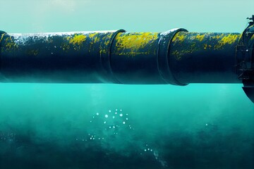 Under water gas petrol pipeline