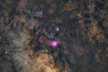 Wall Mural - Lagoon Nebula and Trifid Nebula - Jun 05, 2019 - France