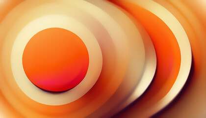 Wall Mural - Orange blurred circle background.