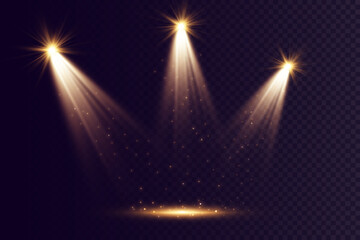 Wall Mural - vector spotlights. scene. light effects.