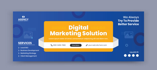 Wall Mural - Digital marketing agency and corporate business flyer  modern stories cover social media post banner template	