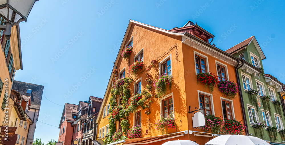 Gaststtte ins Fischernetz in der Altstadt von Meersburg am Bodensee Stock  Photo | Adobe Stock