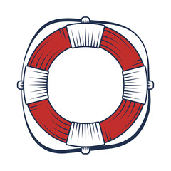 Poster - lifebuoy nautical icon