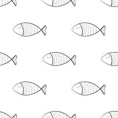 Hand Drawn Fishes Pattern