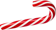 Candy Cane Isolated On Transparent Background