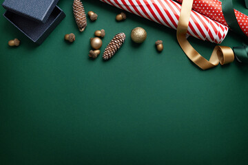 Wall Mural - Christmas concept with baubles and gifts