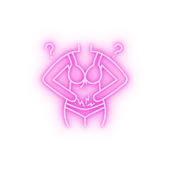 Sticker - Urogynecology female body neon icon