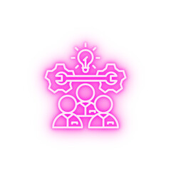 Sticker - Team idea neon icon