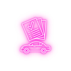 Poster - Repair Check car repair neon icon