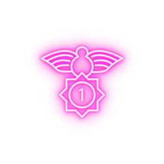 Poster - Sheriff badge winner neon icon