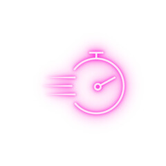 Sticker - chronometer neon icon