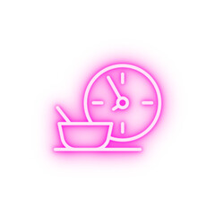 Sticker - Fasting clock iftar Ramadan neon icon