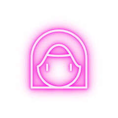 Sticker - Muslim woman Ramadan neon icon