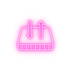 Poster - Bedding mattress neon icon