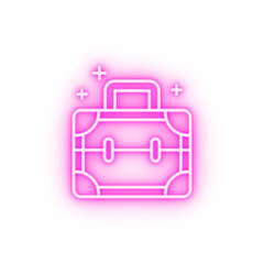 Poster - Cosmetic bag neon icon