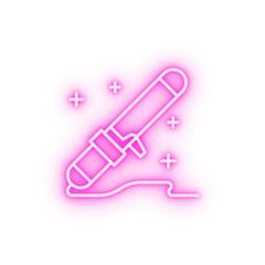 Poster - Curling hair neon icon