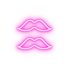 Wall Mural - Mustache neon icon